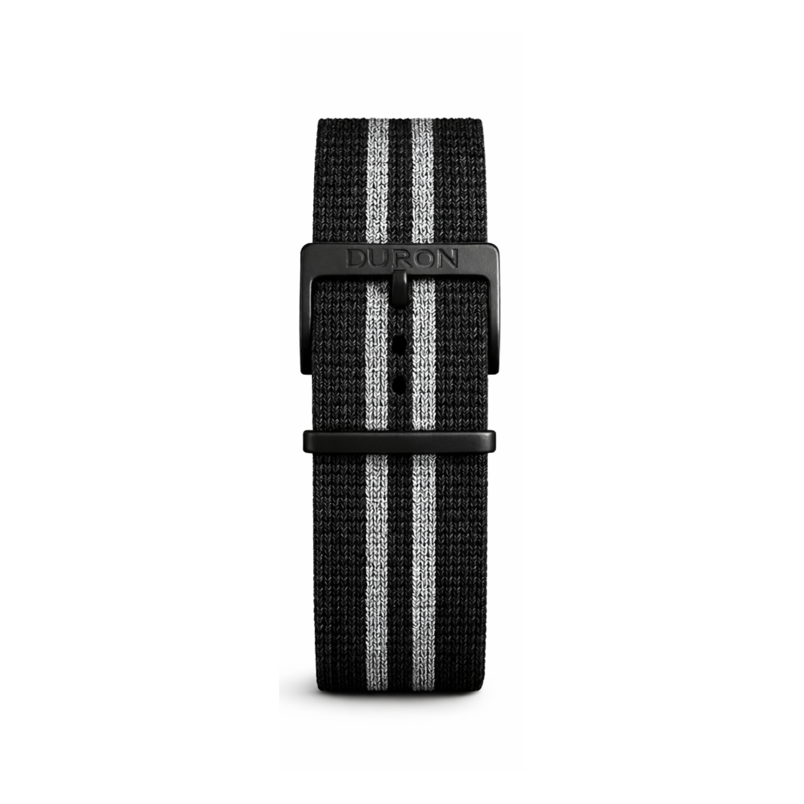 Black with double grey stripe Nato Strap