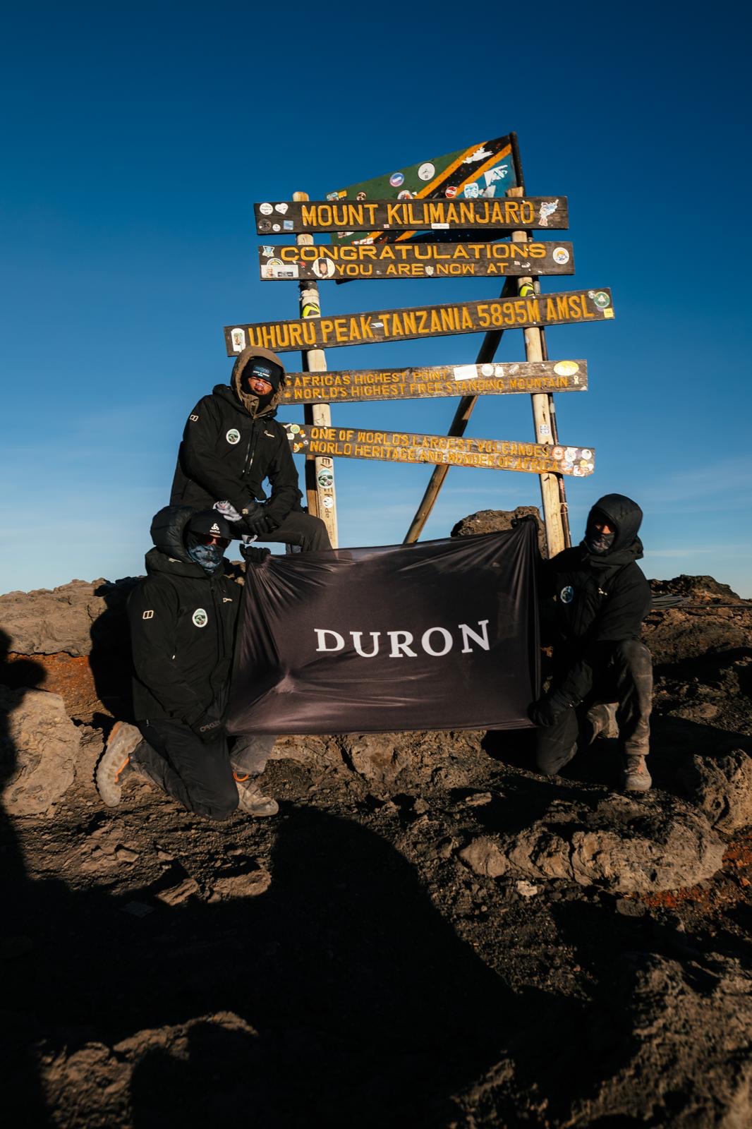 Duron to the top of Kilimanjaro.